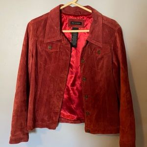 For Joseph Red Suede Jacket